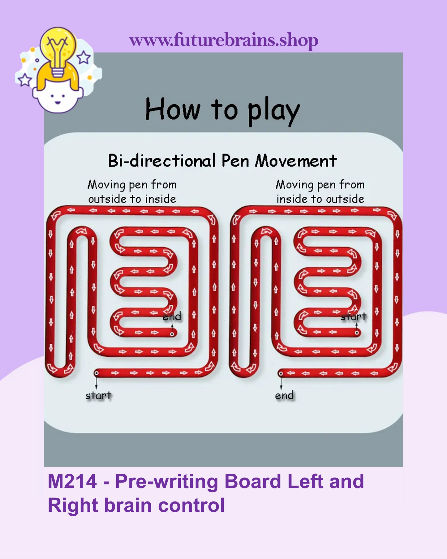 M214 - Pre-writing Board Left and Right brain control