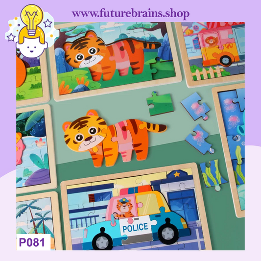 P081 - 2 in 1, 3D wooden puzzle