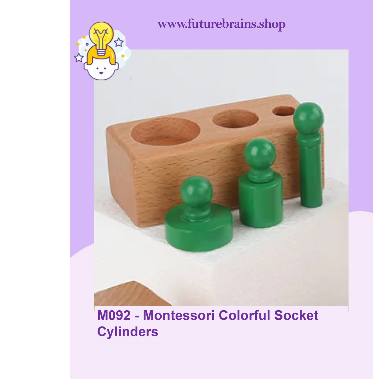 M092 - Montessori Colorful Socket Cylinders