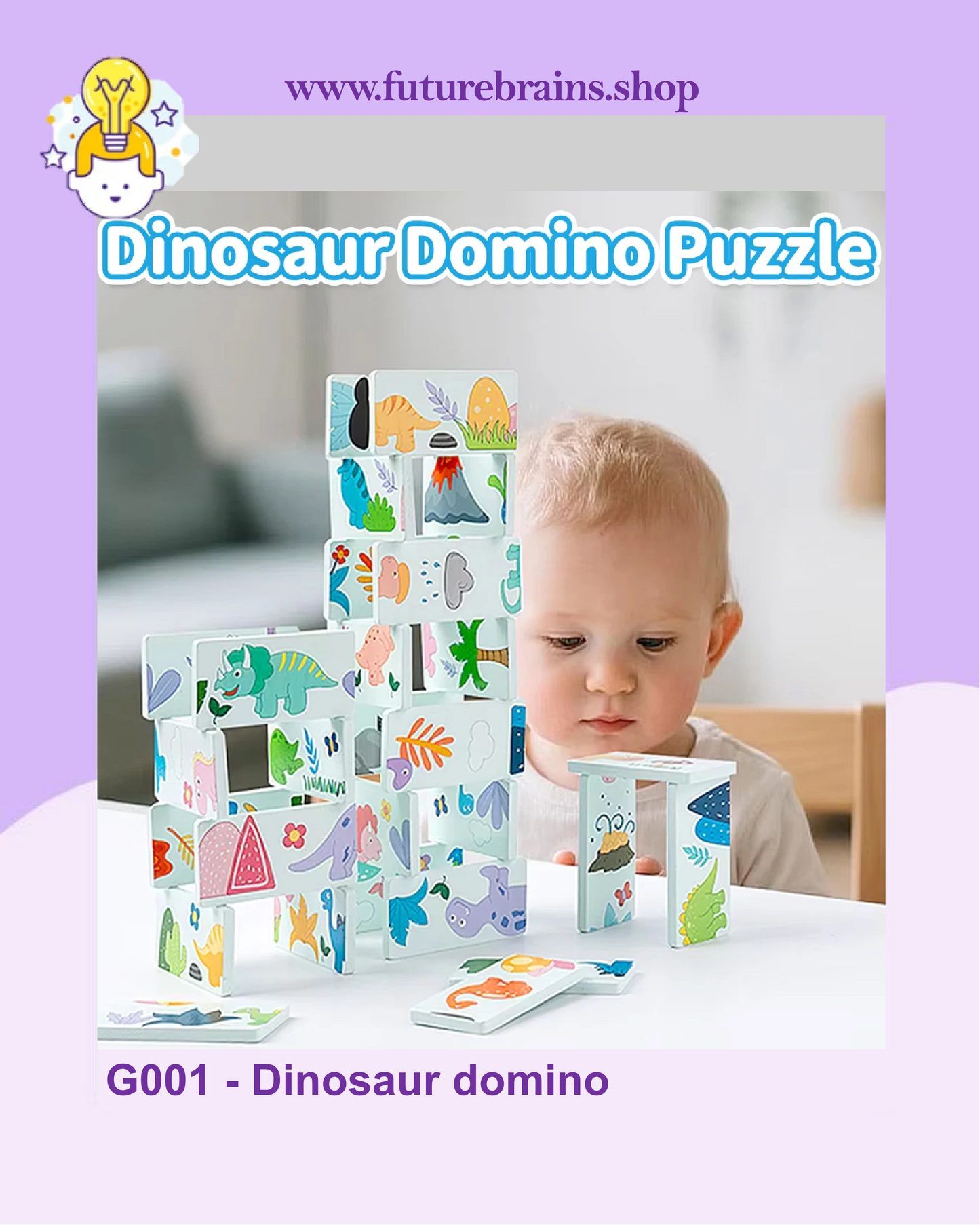 G001 - Dinosaur domino