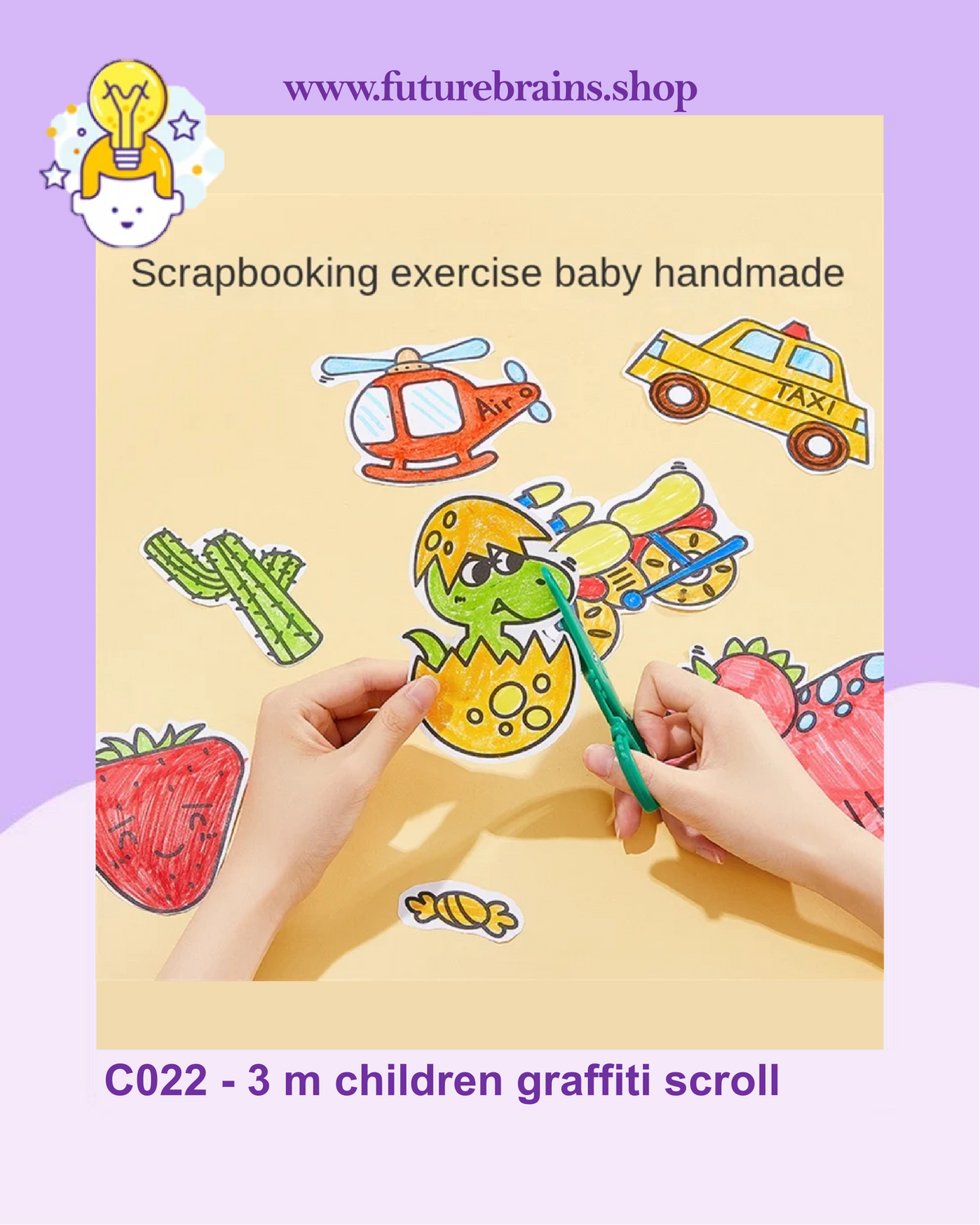 C022 - 3 m children graffiti scroll