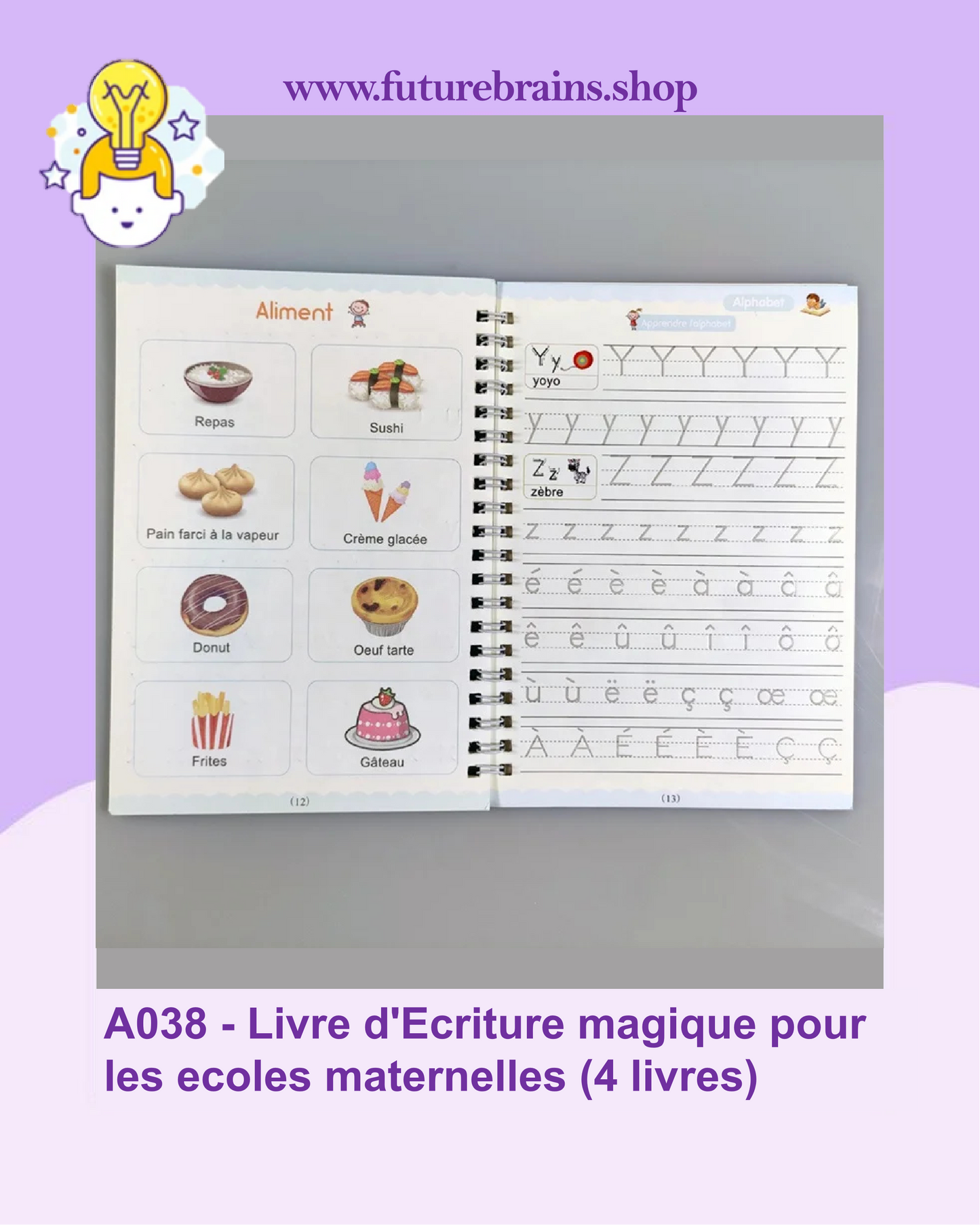 A038 - Livre d'Ecriture magique pour les ecoles maternelles (4 livres)