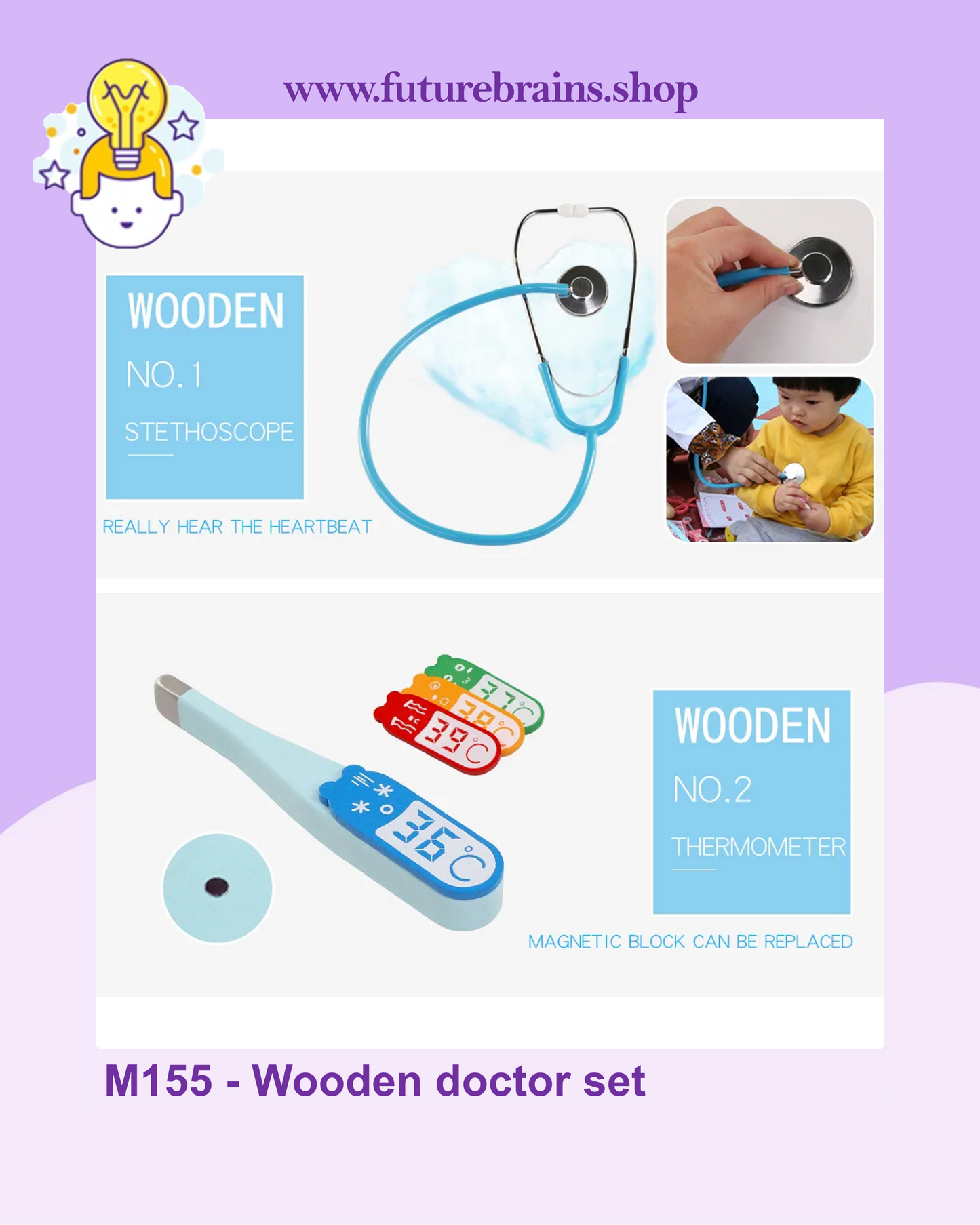 M155 - Wooden doctor set