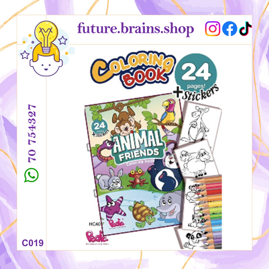 C019 - Animal friends coloring book