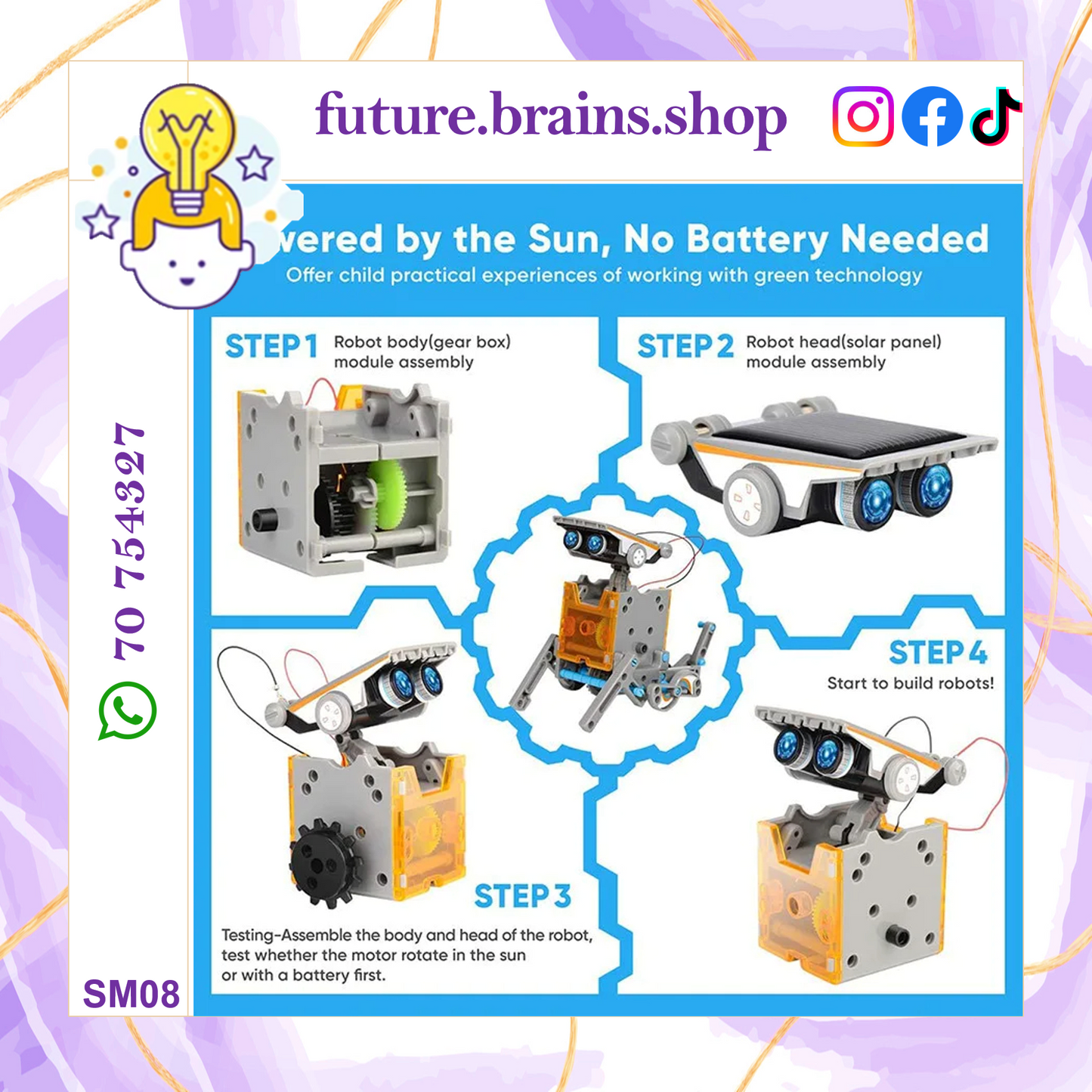 SM08 - Solar robot green energy 13 in 1