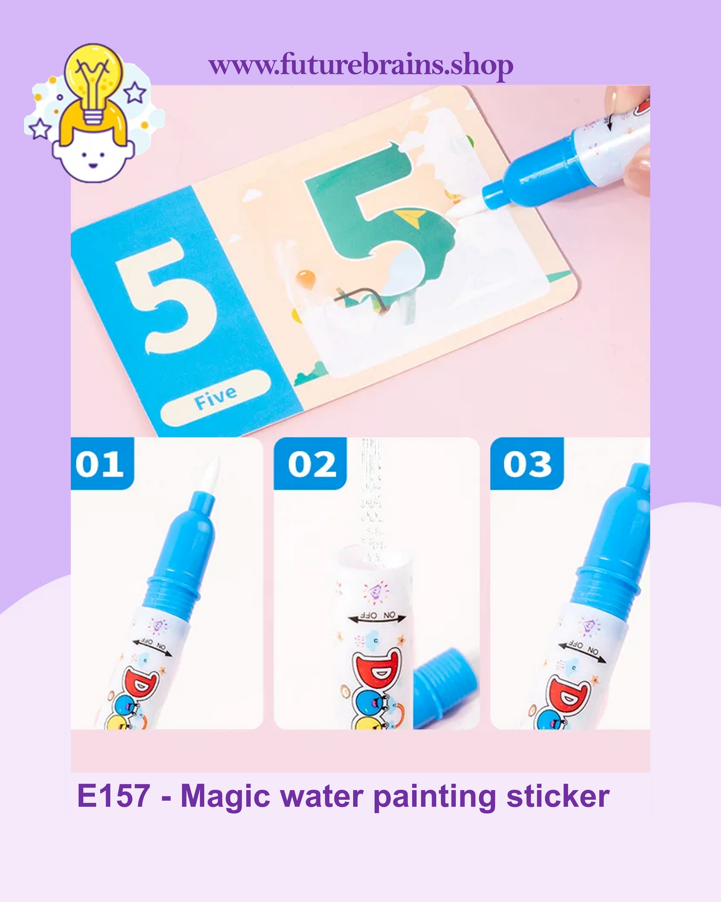 E157 - Magic water painting sticker