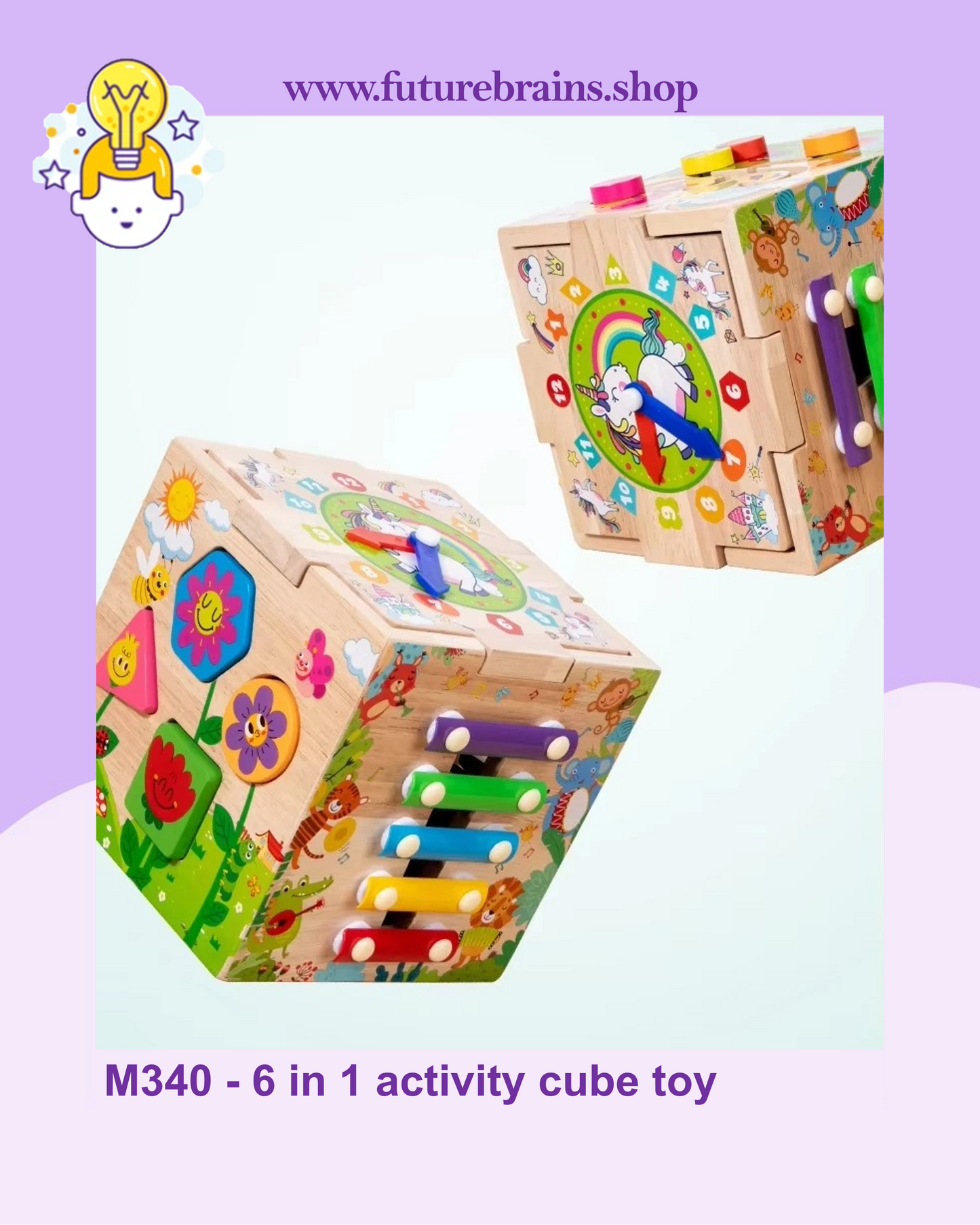M340 - 6 in 1 activity cube toy