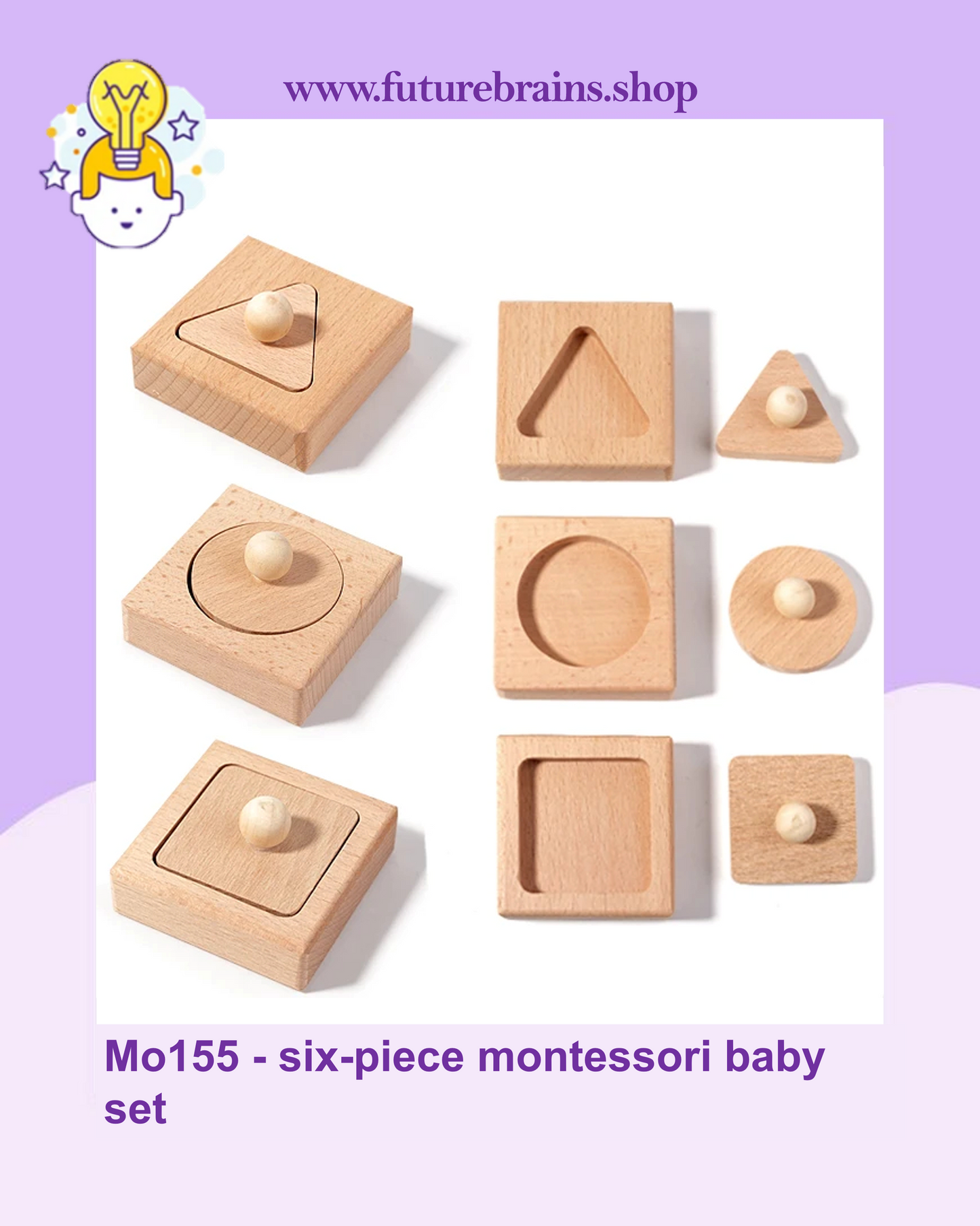 Mo155 - six-piece montessori baby set