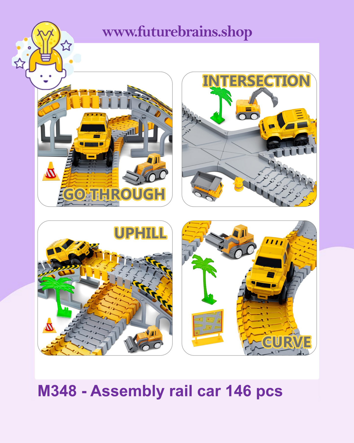 M348 - Puzzle assembly rail car 146 pcs