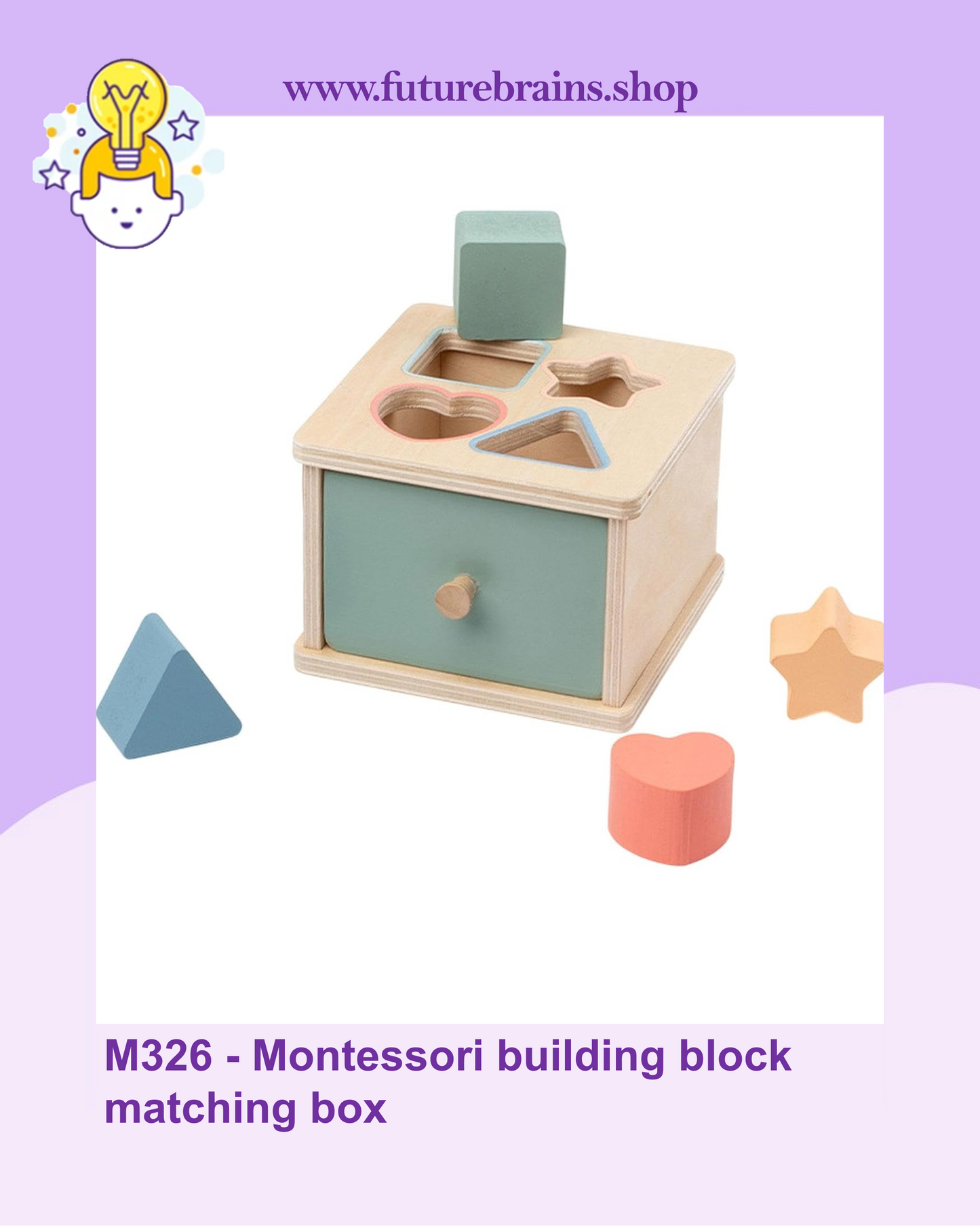 M326 - Montessori building block matching box
