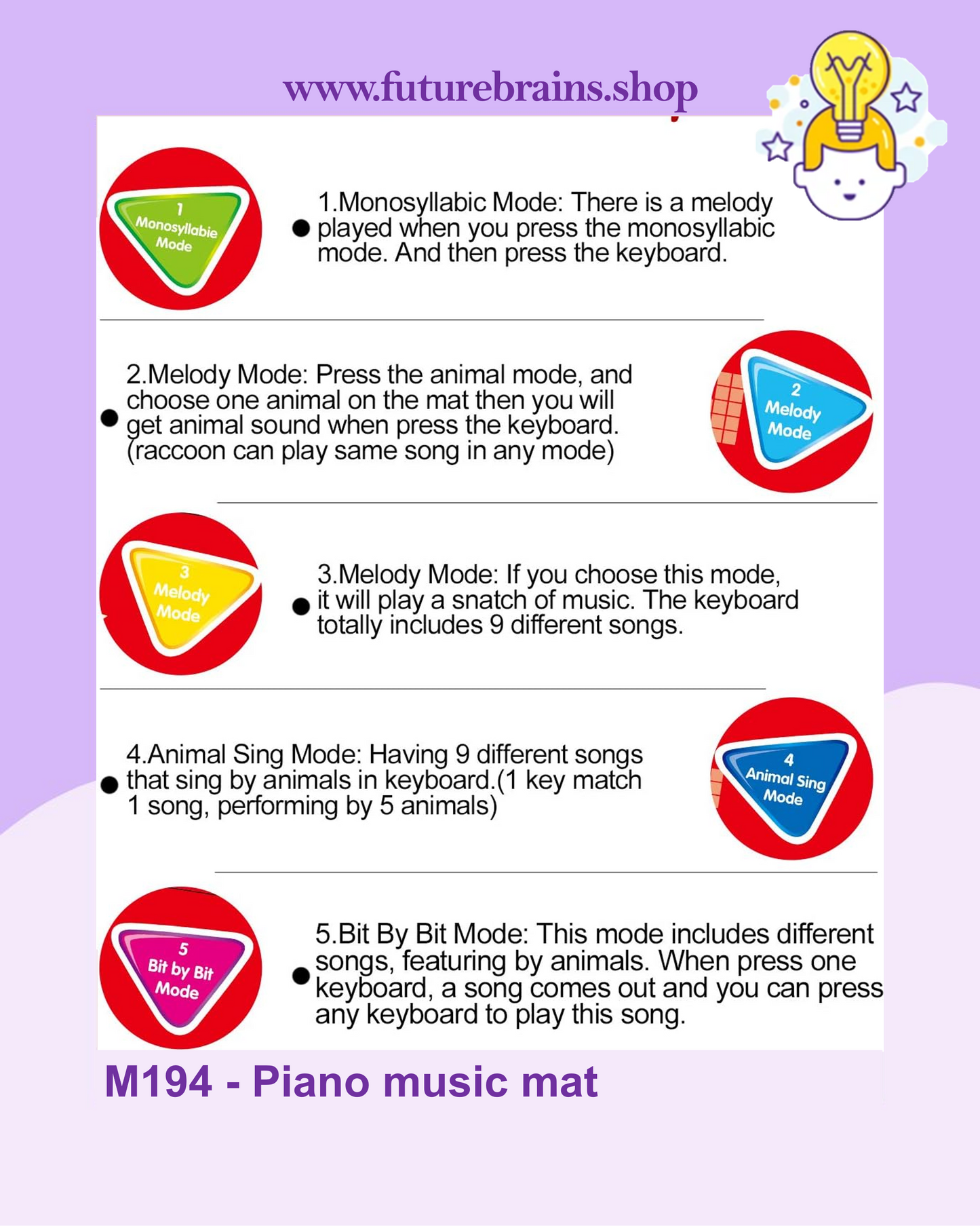 M194 - Piano music mat