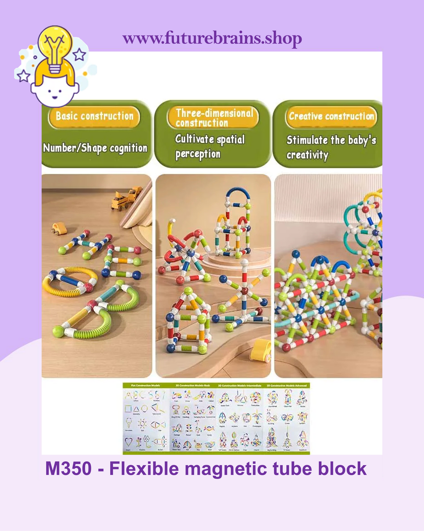 Flexible magnetic tube block