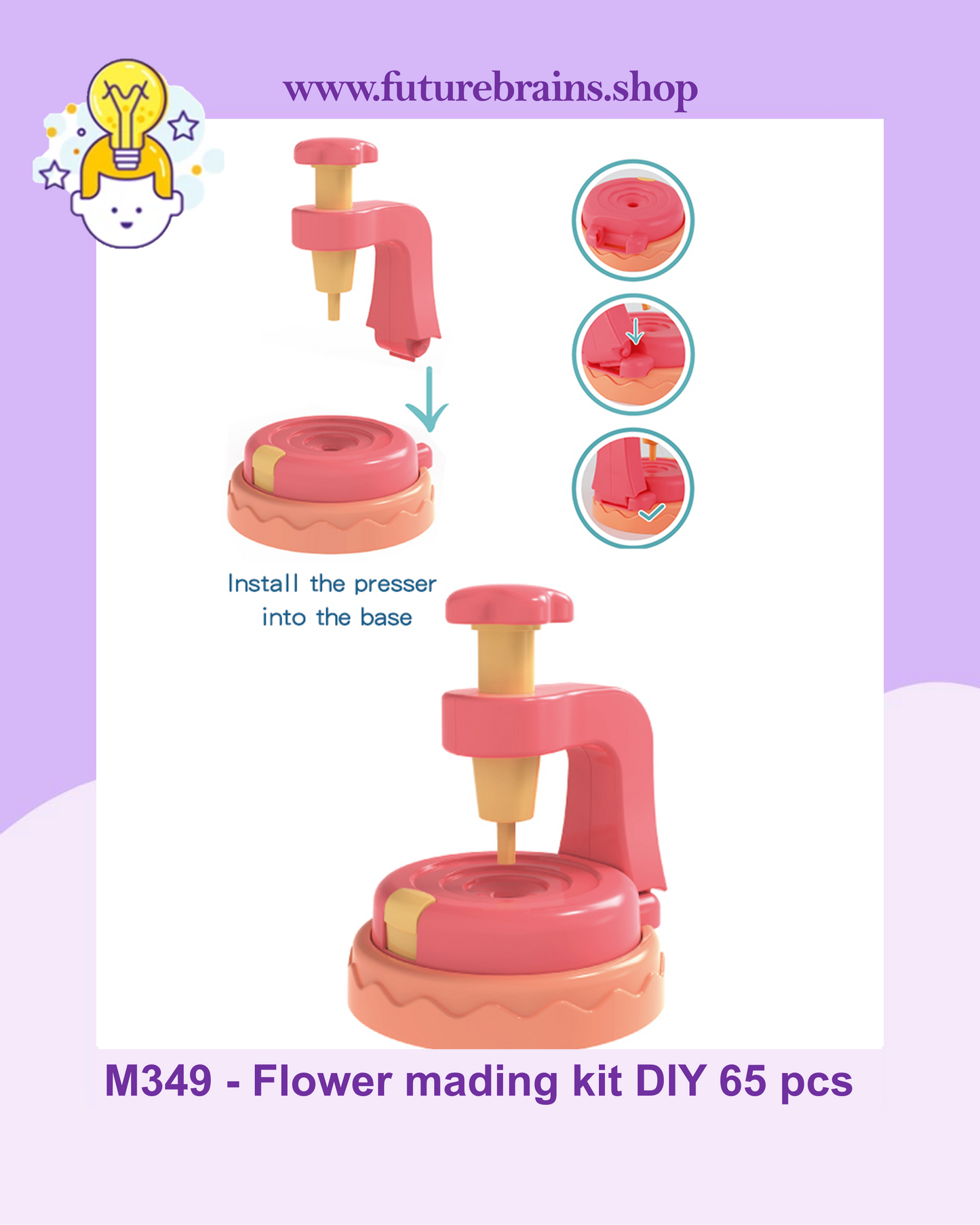 M349 - Flower mading kit DIY 65 pcs