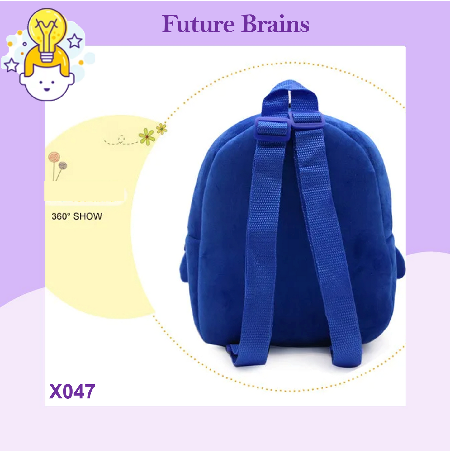 X047 - Animals cartoon backpacks 26 x 24 cm