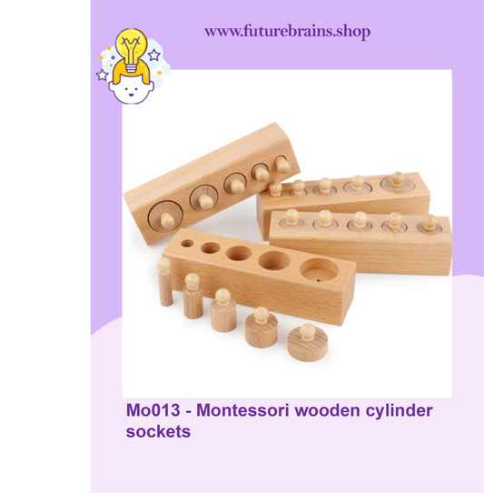 Mo013 - Montessori wooden cylinder sockets