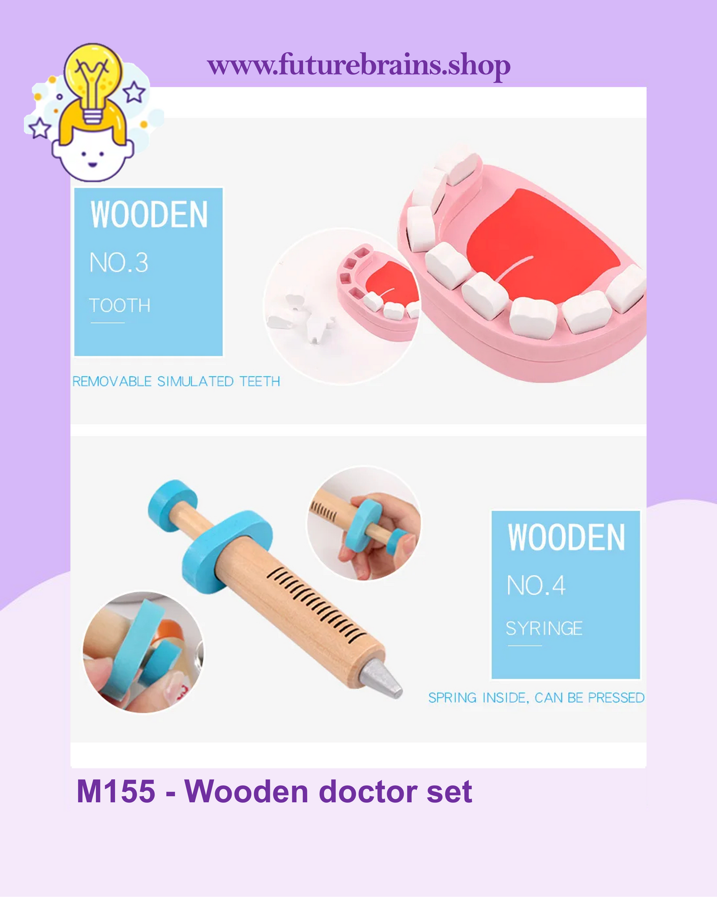 M155 - Wooden doctor set