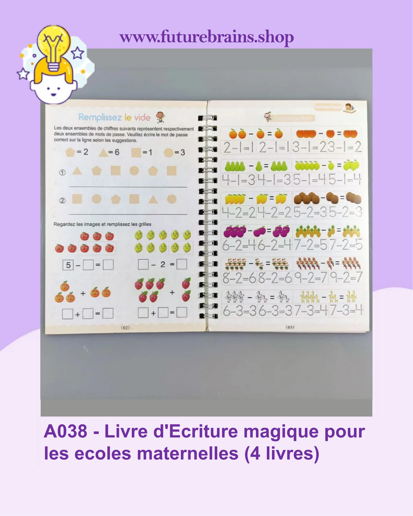 A038 - Livre d'Ecriture magique pour les ecoles maternelles (4 livres)