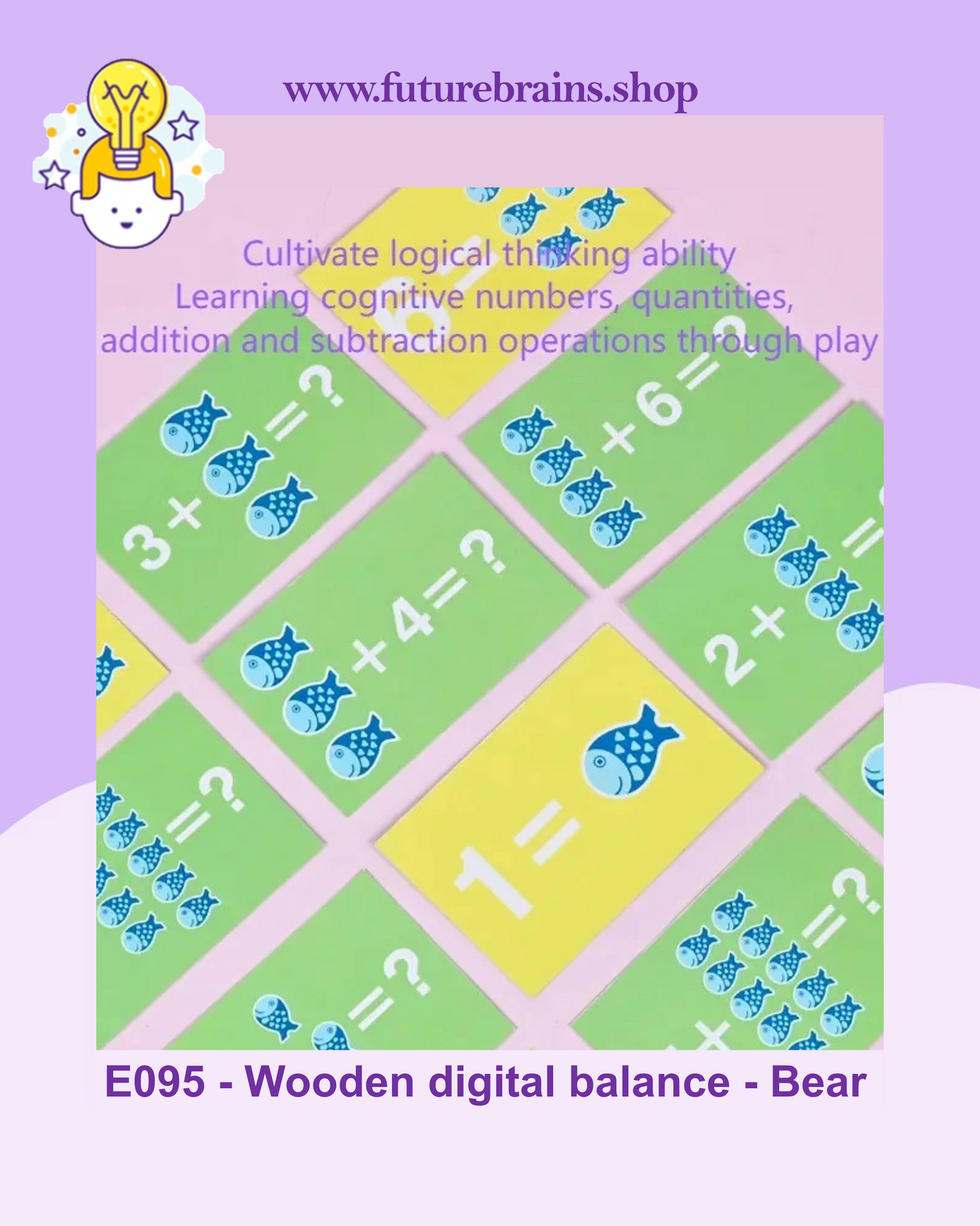 E095 - Wooden digital balance - Bear