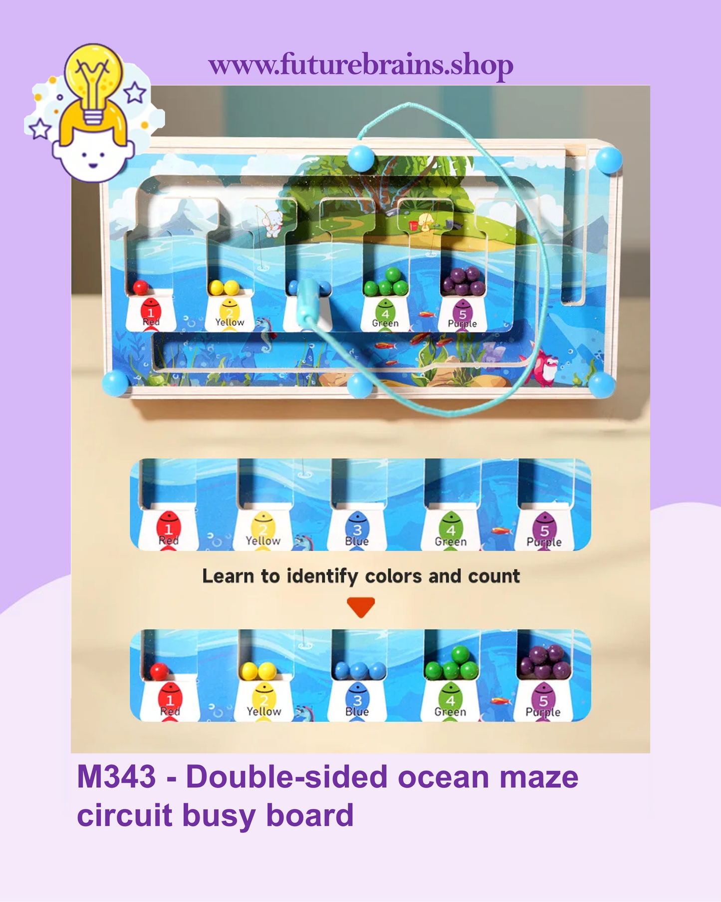M343 - Double-sided ocean maze circuit busy board