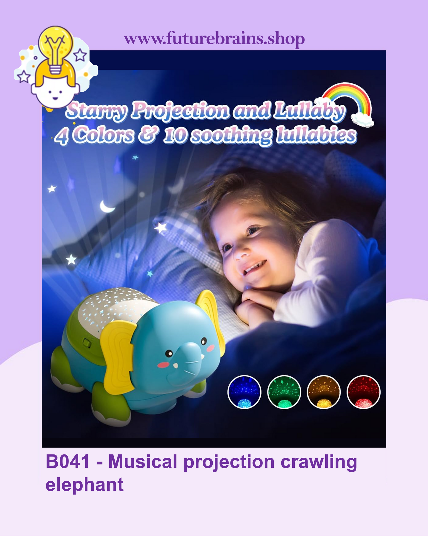 B041 - Musical projection crawling elephant