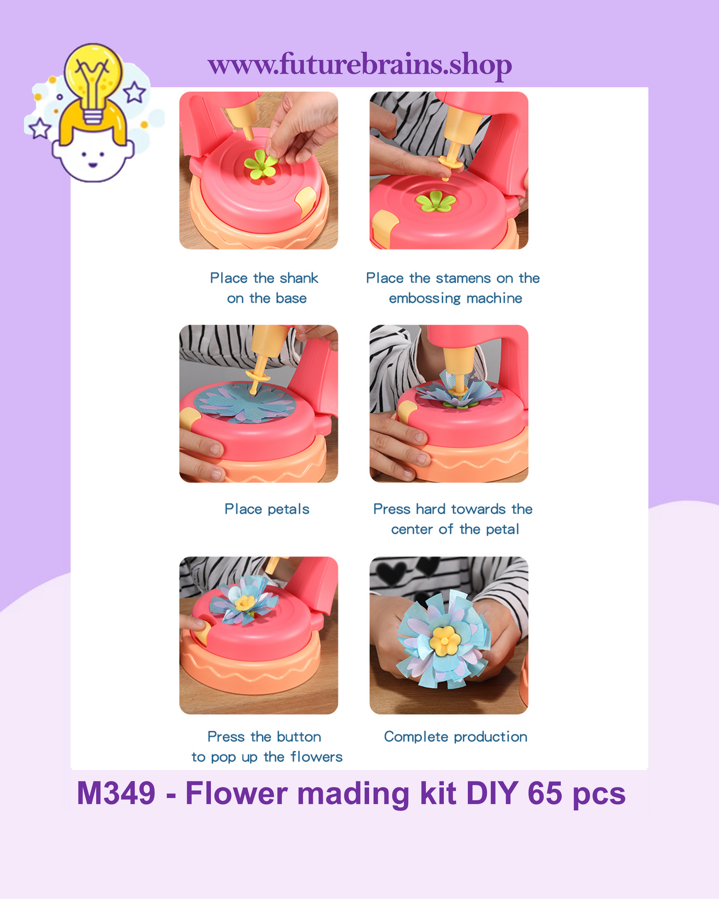 M349 - Flower mading kit DIY 65 pcs