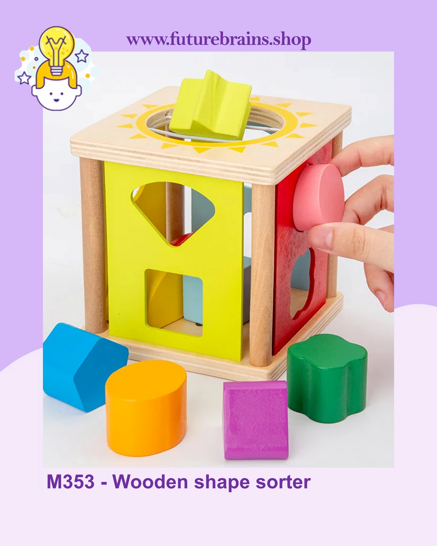 M353 - Wooden shape matching toy