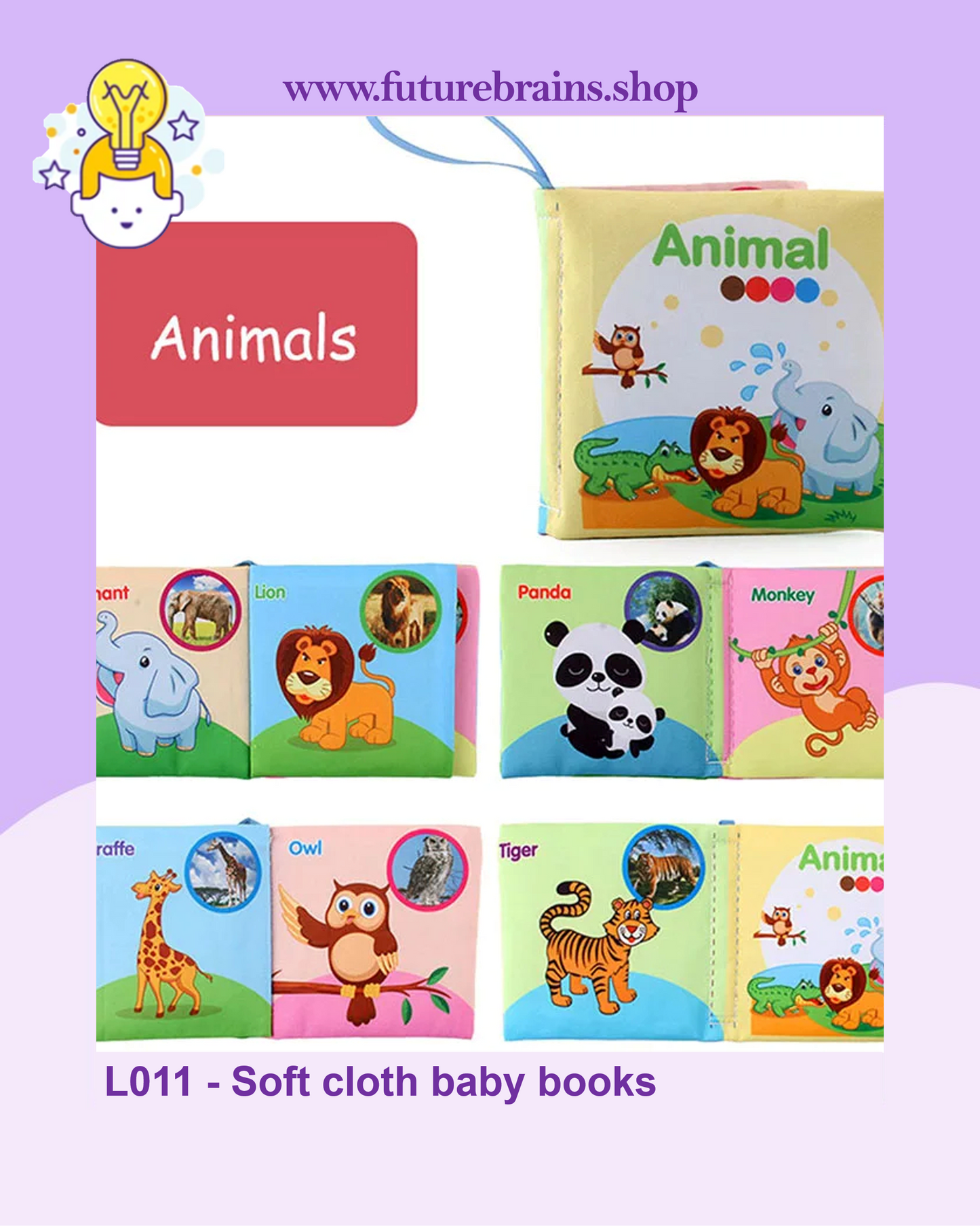 L011 - Soft cloth baby books (buy 5 for 9 $)