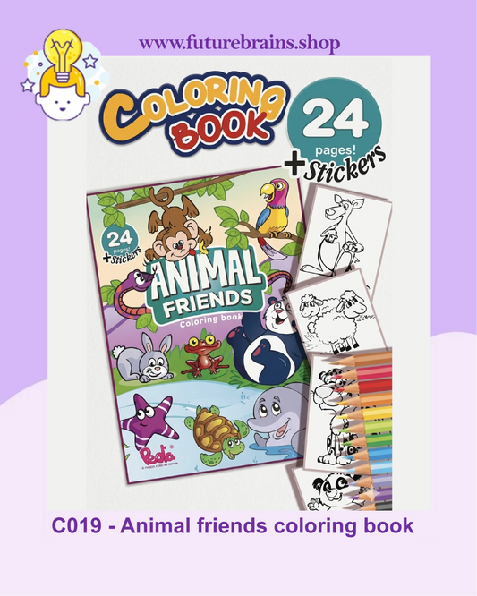 C019 - Animal friends coloring book