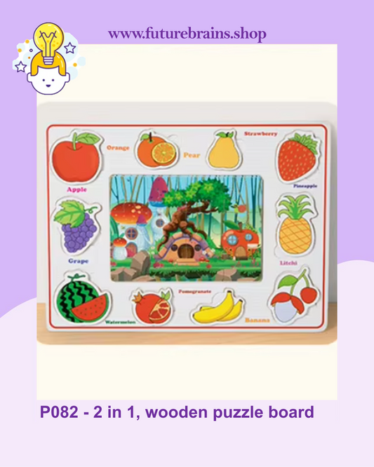 P082 - 2 in 1, wooden puzzle board
