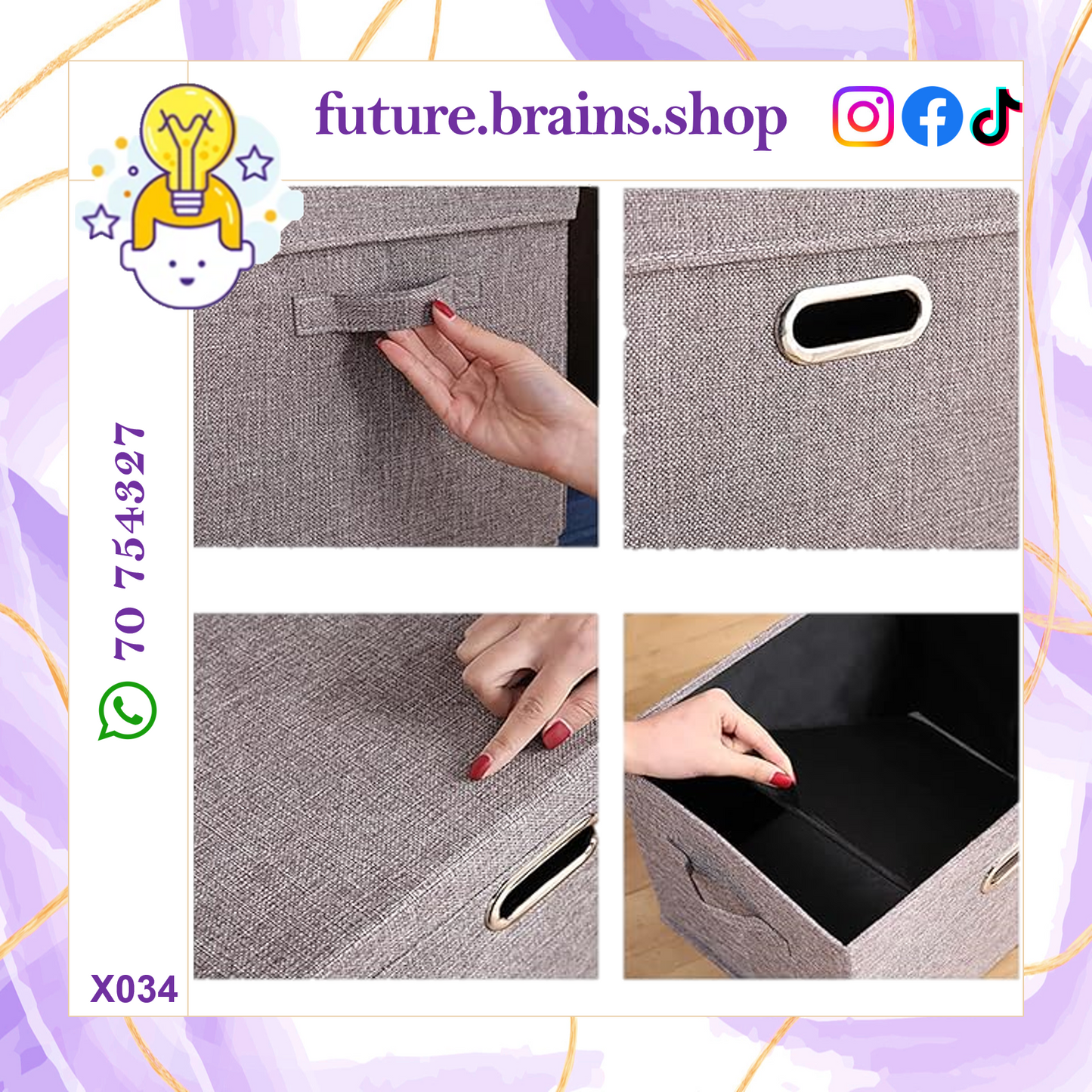 X034 - Foldable storage box