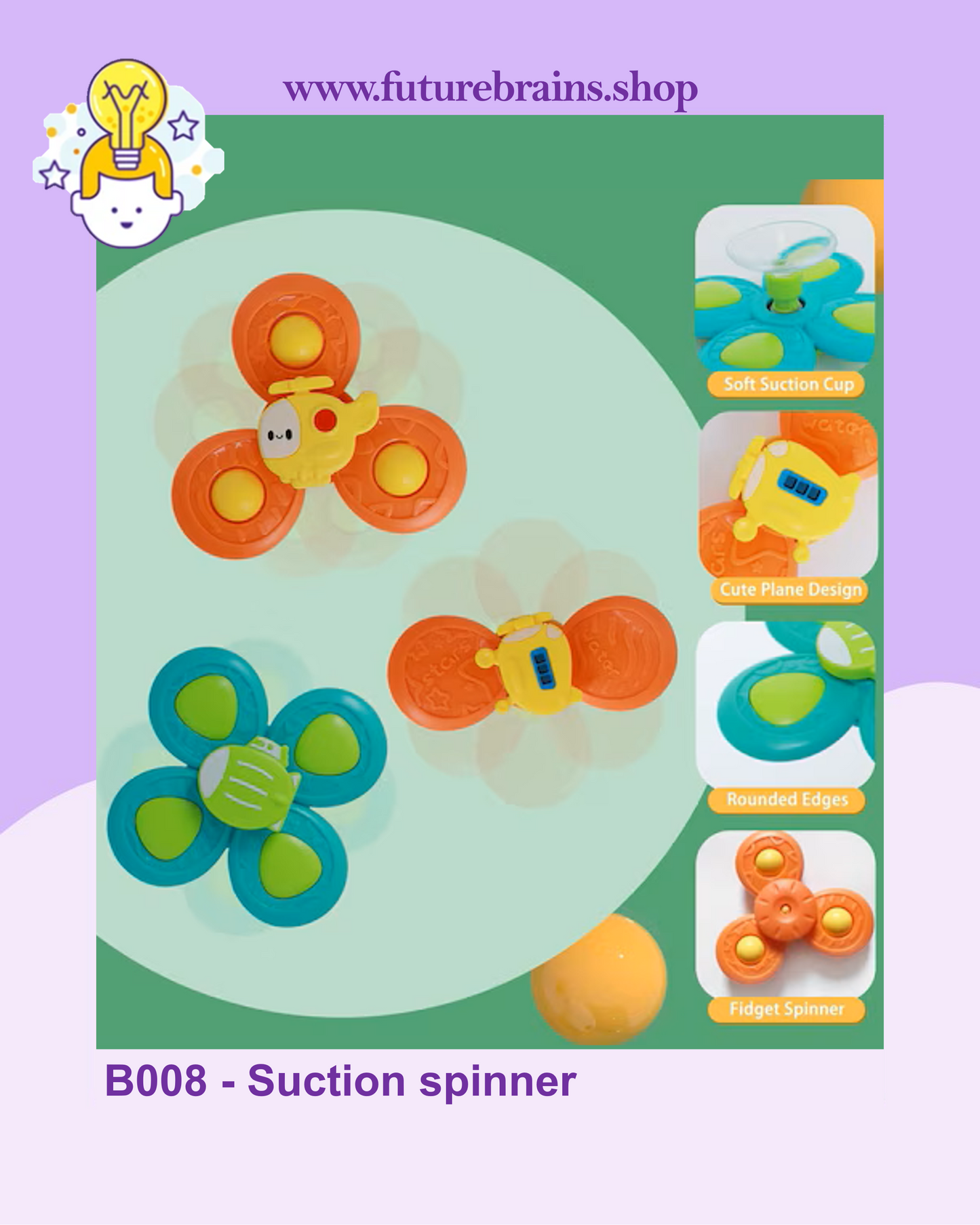 B008 - Suction spinner (3 pcs / set)