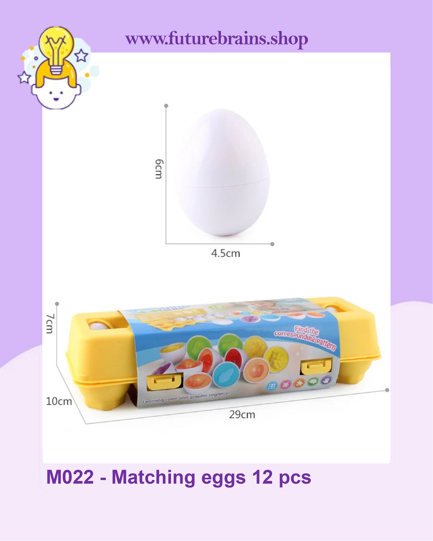 M022 - Matching eggs 12 pcs