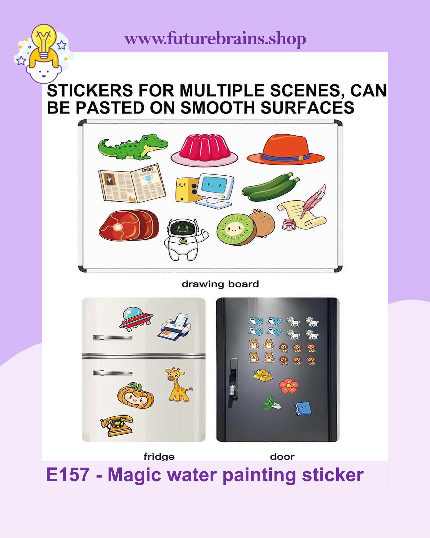 E157 - Magic water painting sticker