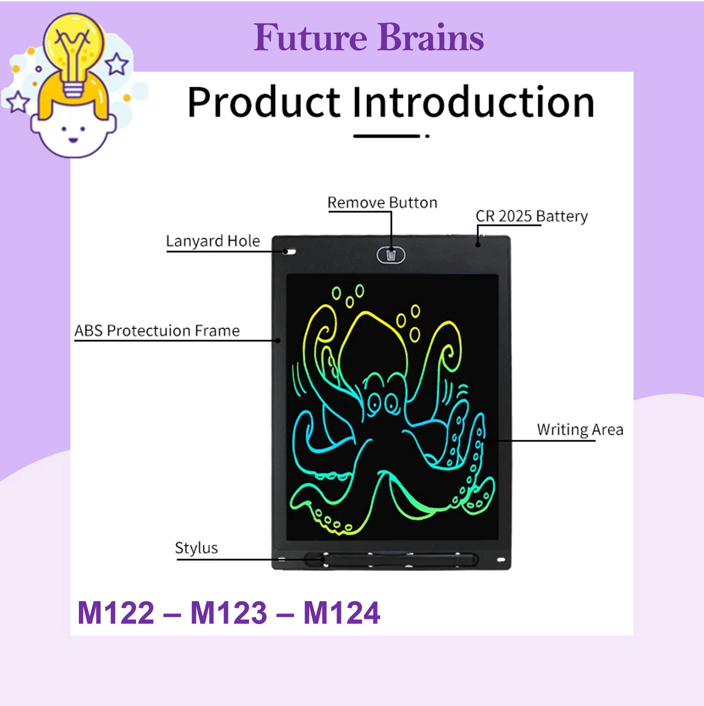 LCD writing tablet (multicolor)