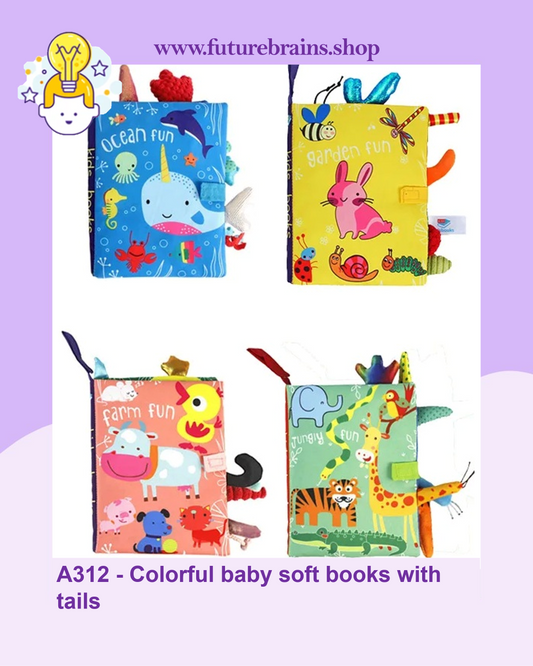 A312 - Colorful baby soft books with tails