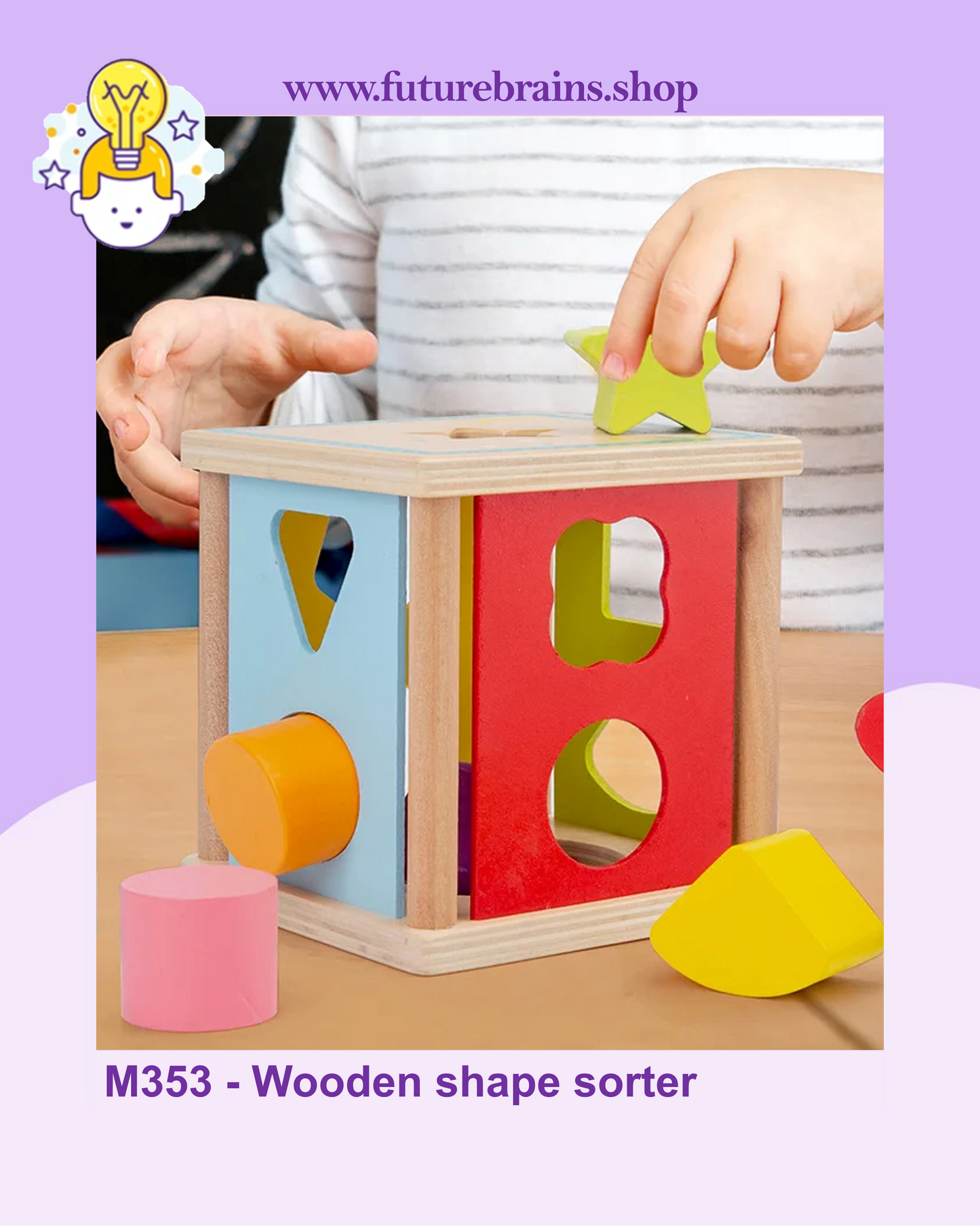 M353 - Wooden shape matching toy