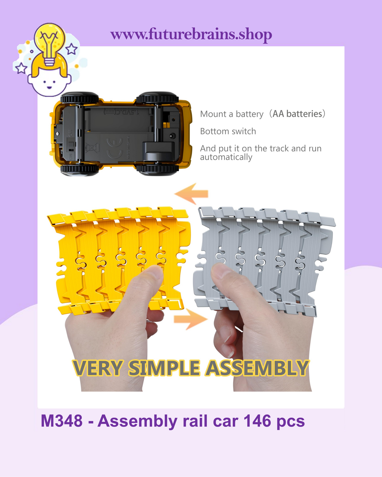 M348 - Puzzle assembly rail car 146 pcs