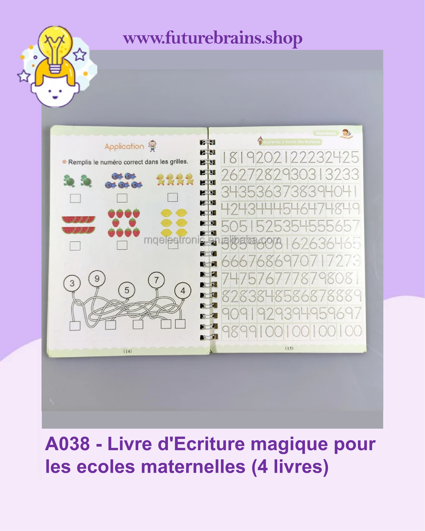 A038 - Livre d'Ecriture magique pour les ecoles maternelles (4 livres)