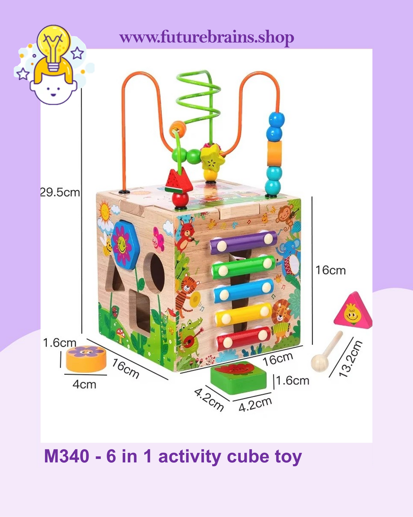 M340 - 6 in 1 activity cube toy