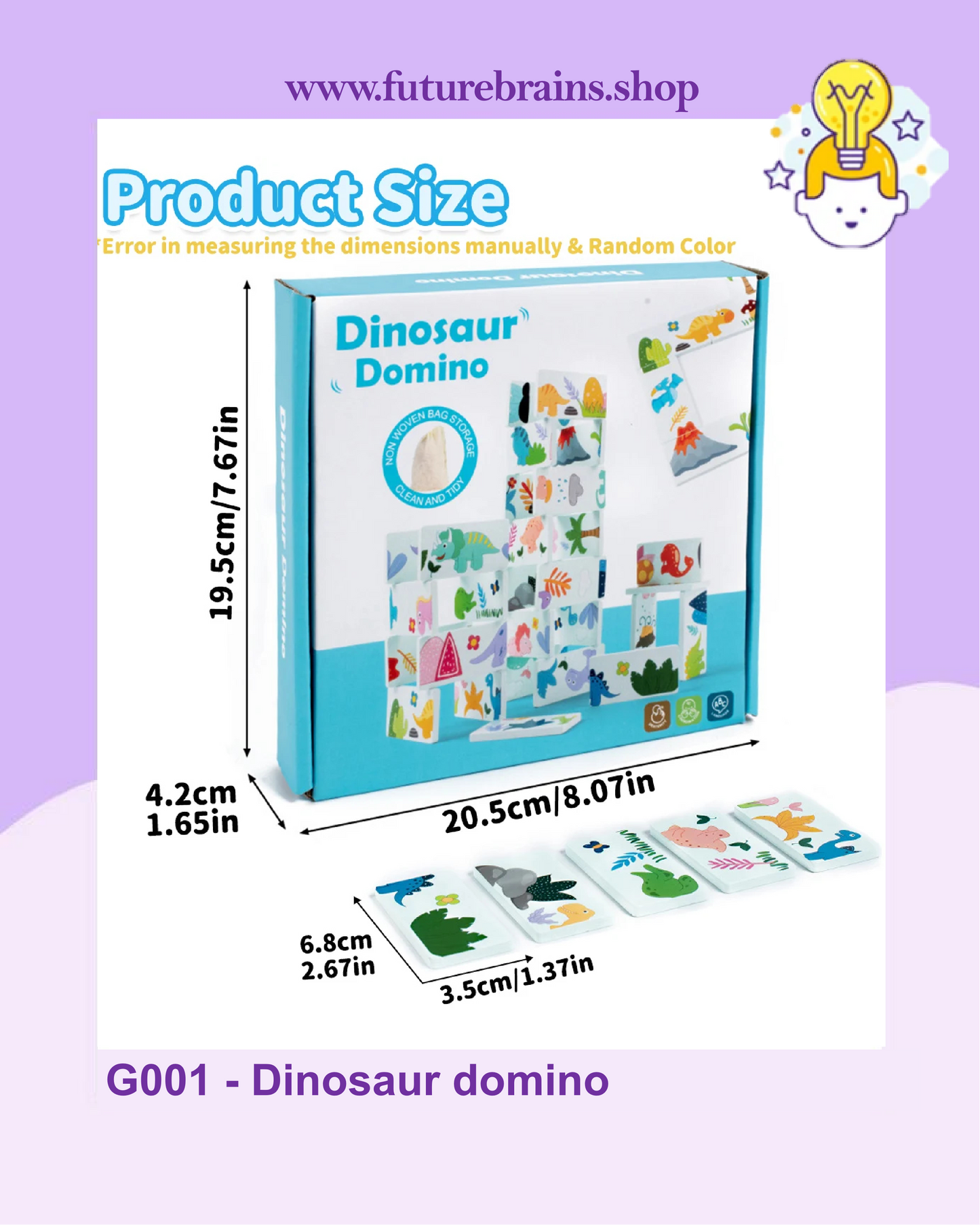 G001 - Dinosaur domino