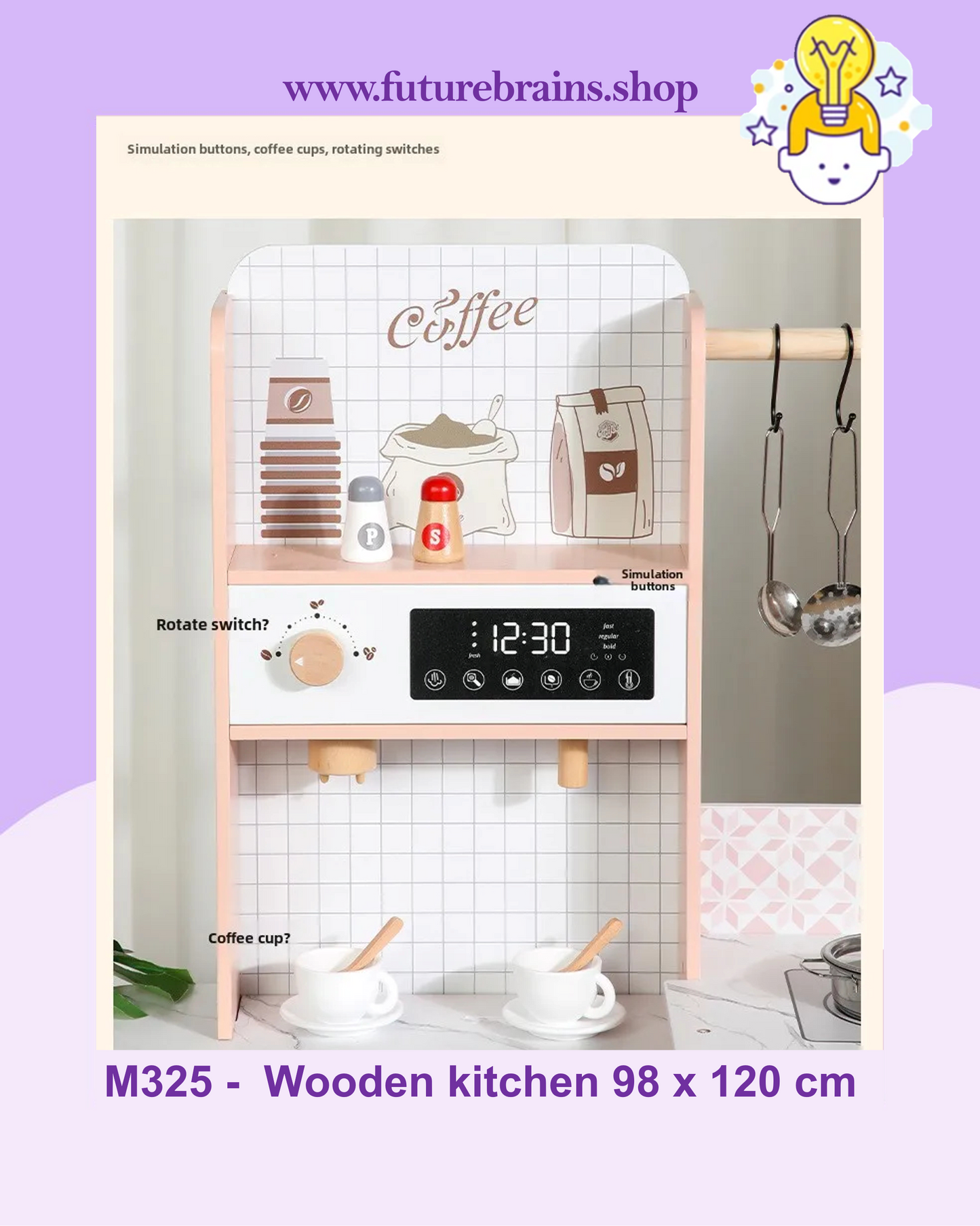 M325 -  Wooden kitchen 98 x 120 cm (FREE DELIVERY)