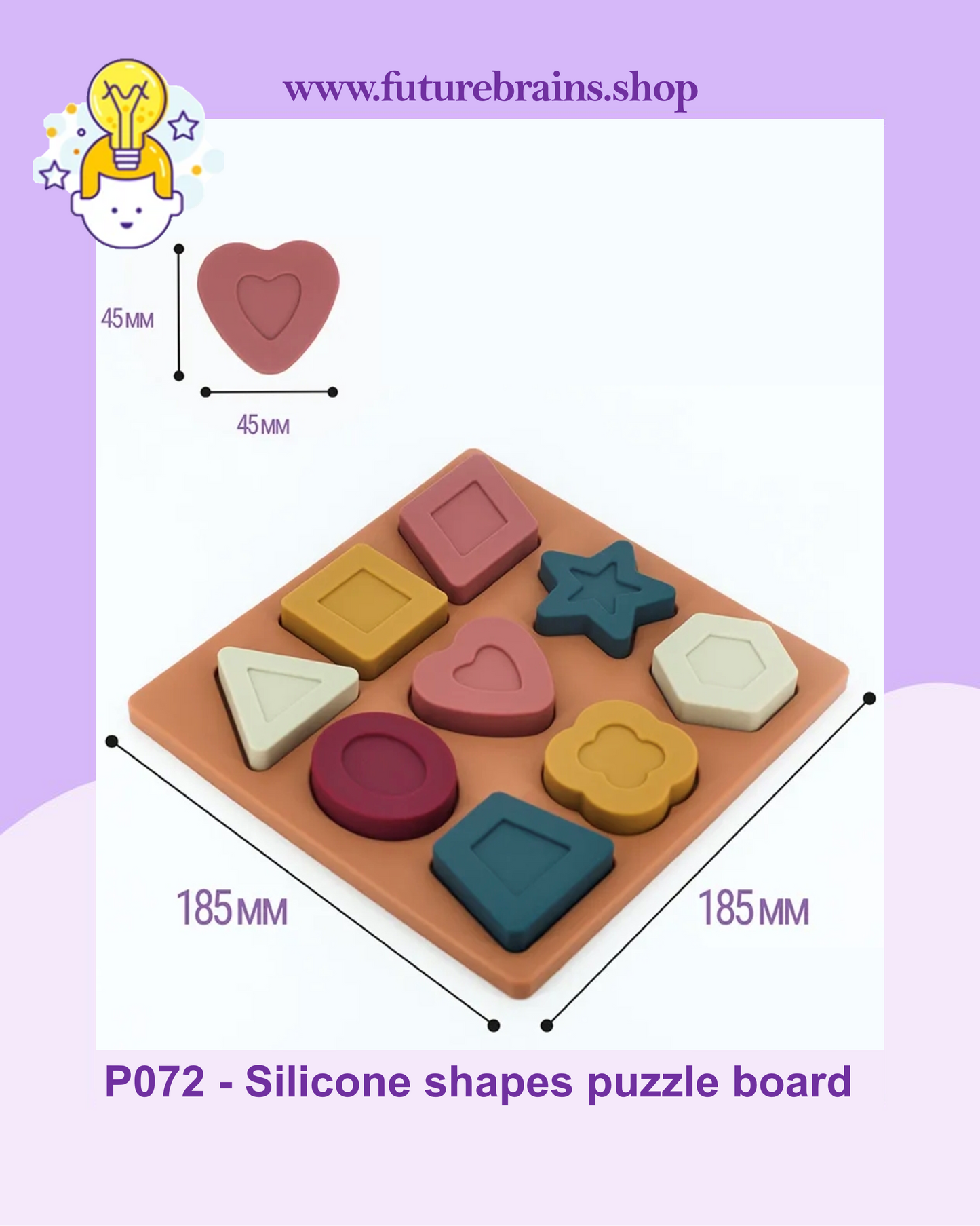 P072 - Silicone shapes puzzle board