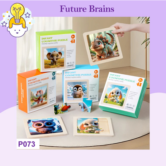 P073 - 6 pcs Infant cognitive puzzles (4 puzzles for 2 $)