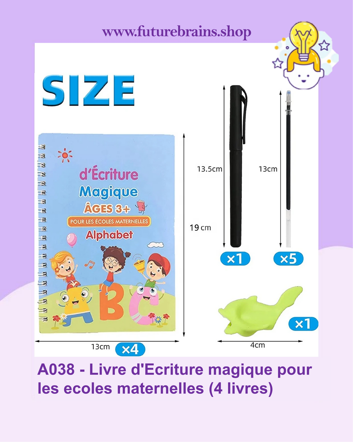 A038 - Livre d'Ecriture magique pour les ecoles maternelles (4 livres)