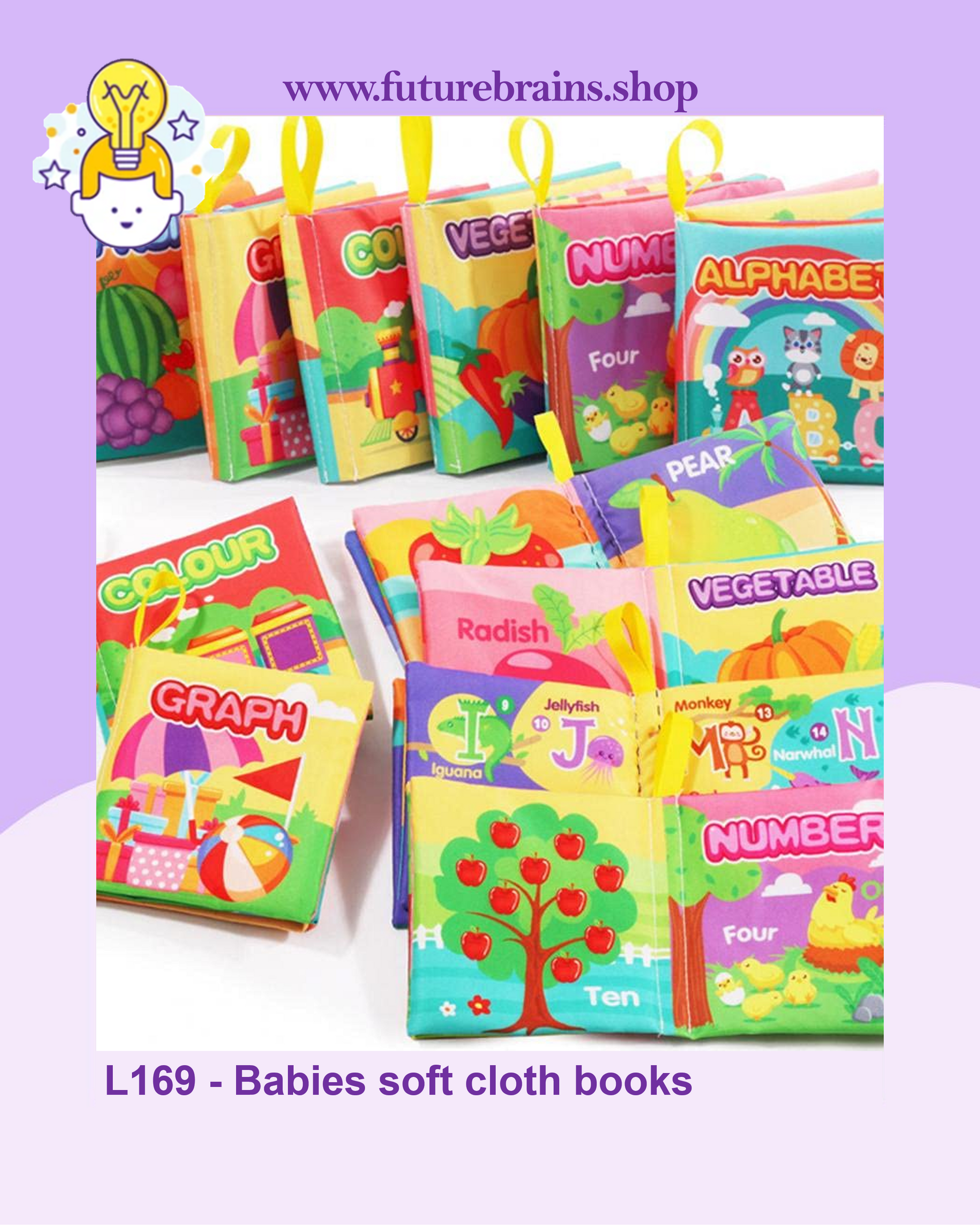 L169 - Babies soft cloth books (6 books for 11 $) – Future