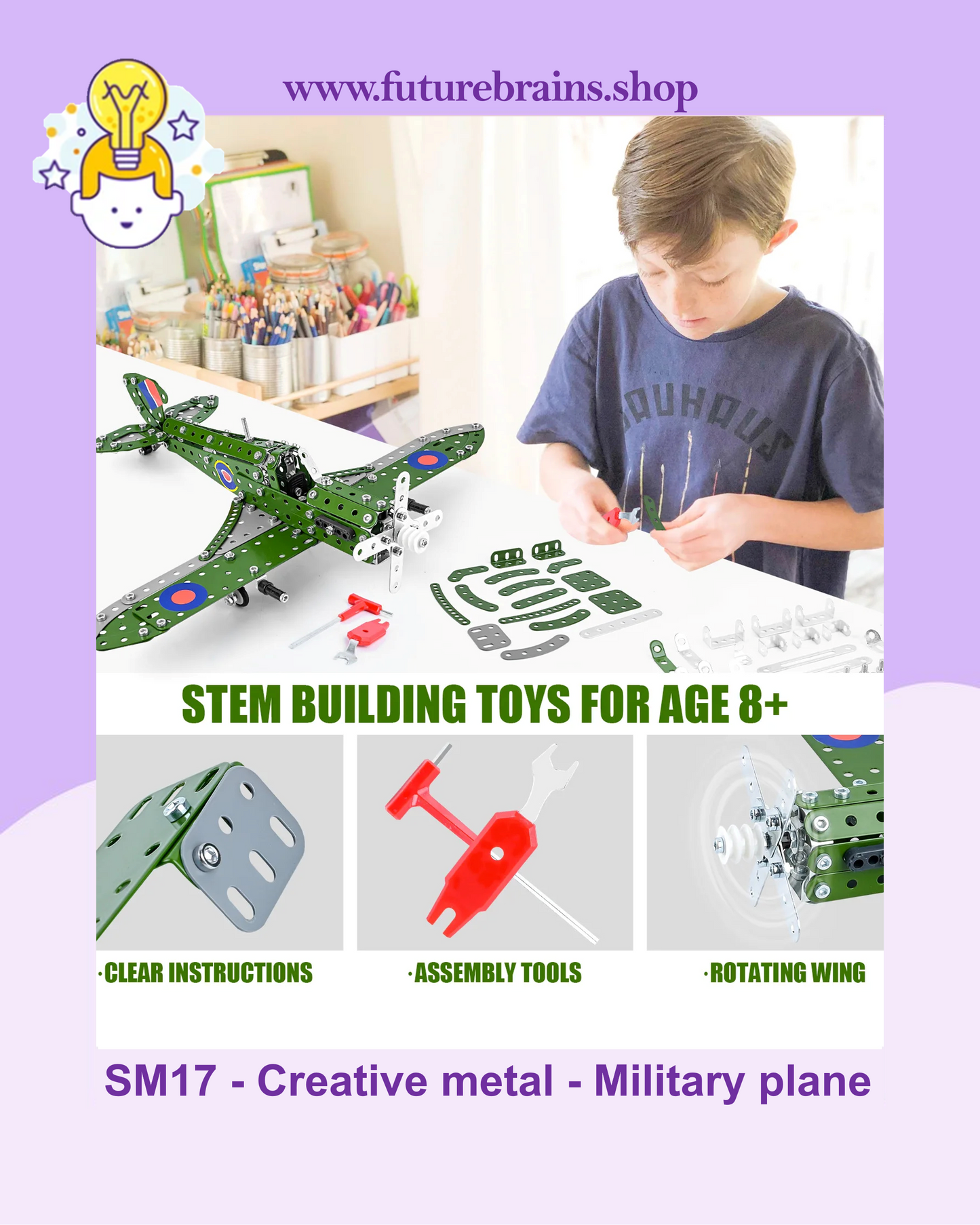 SM17 - Creative metal - Military plane