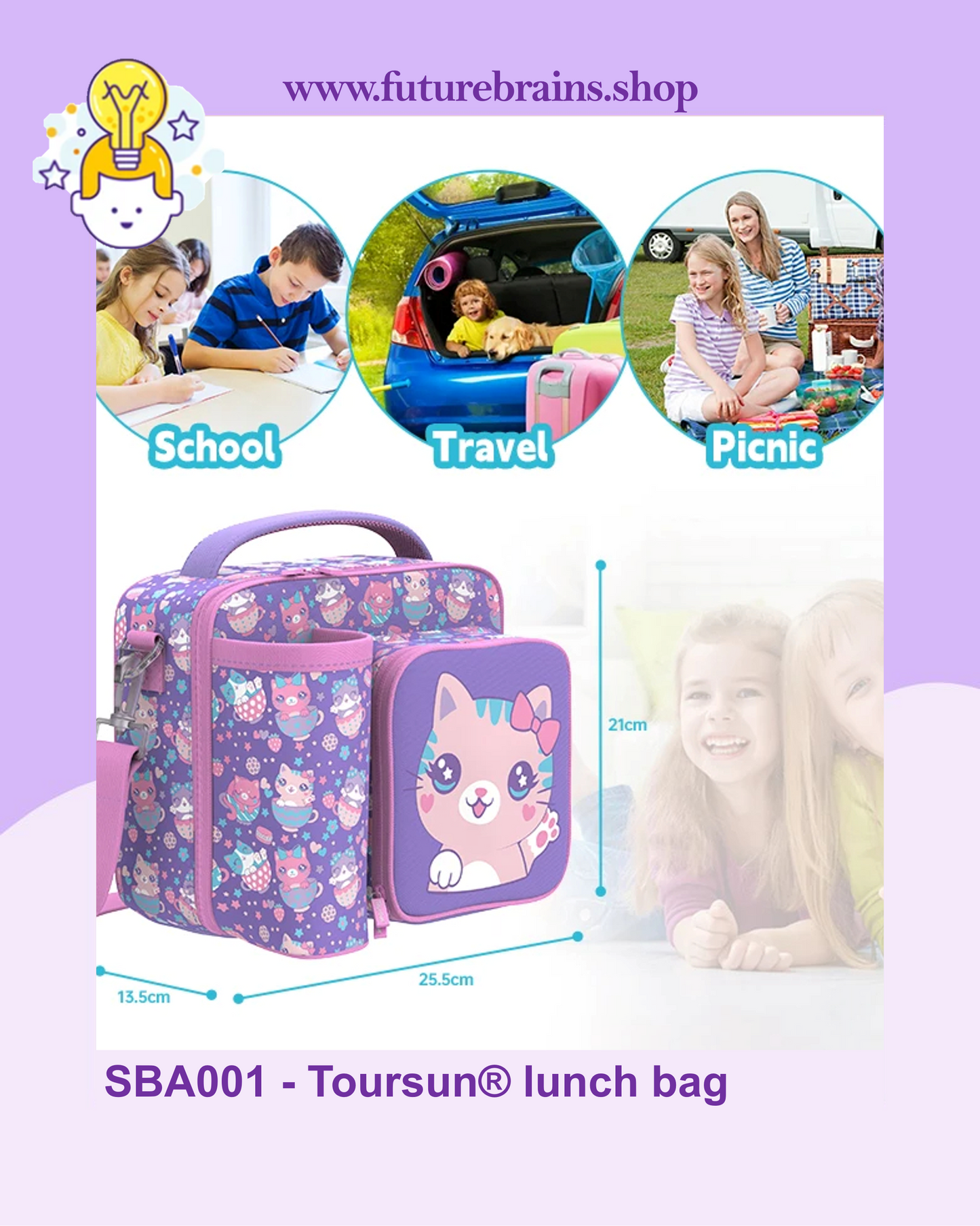 SBA001 - Toursun® lunch bag cats design