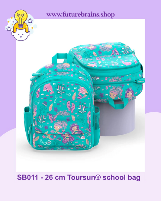 SB011 - 26 cm Toursun® school bag mermaids design