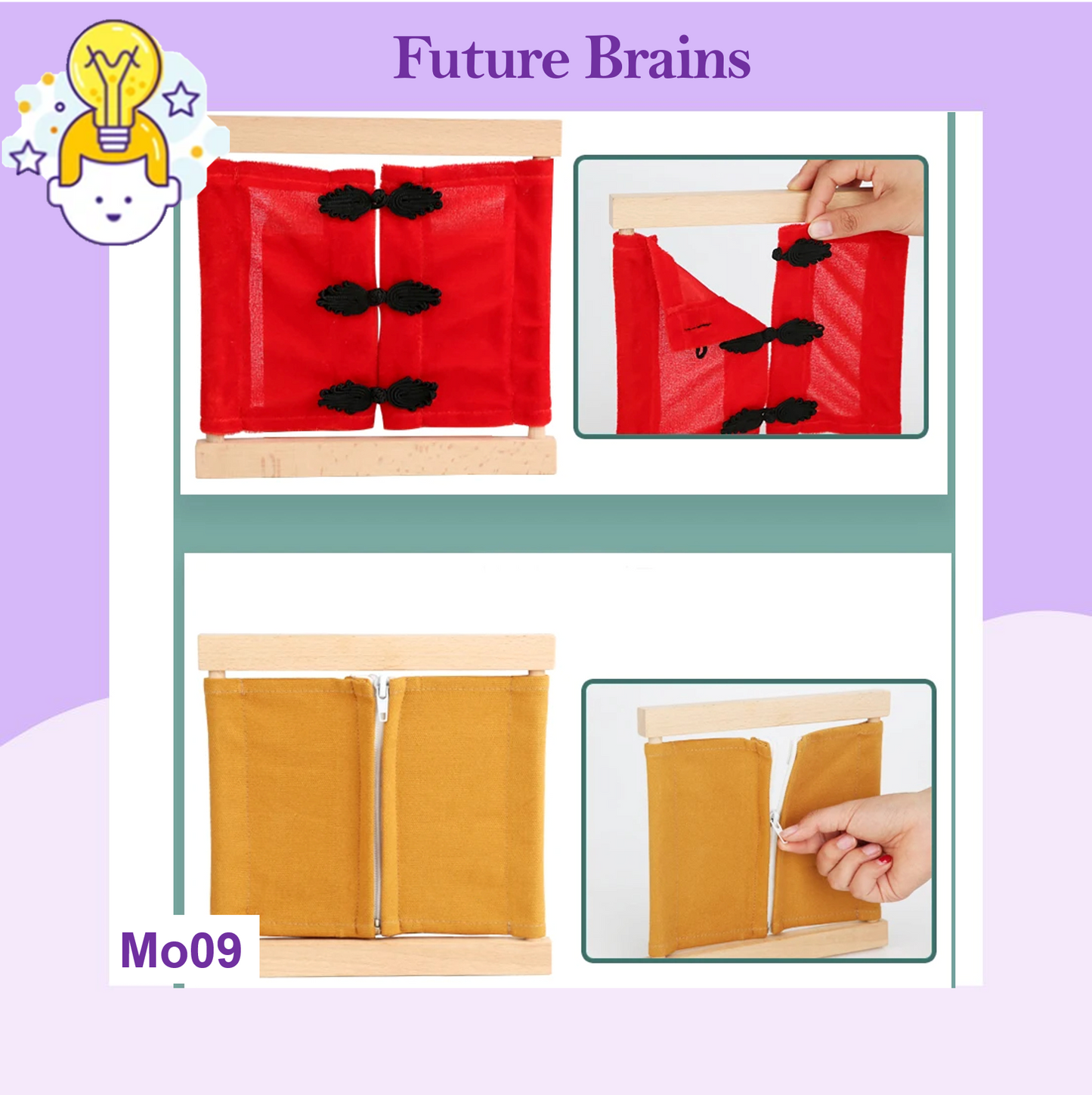 Mo009 - Montessori dressing frames