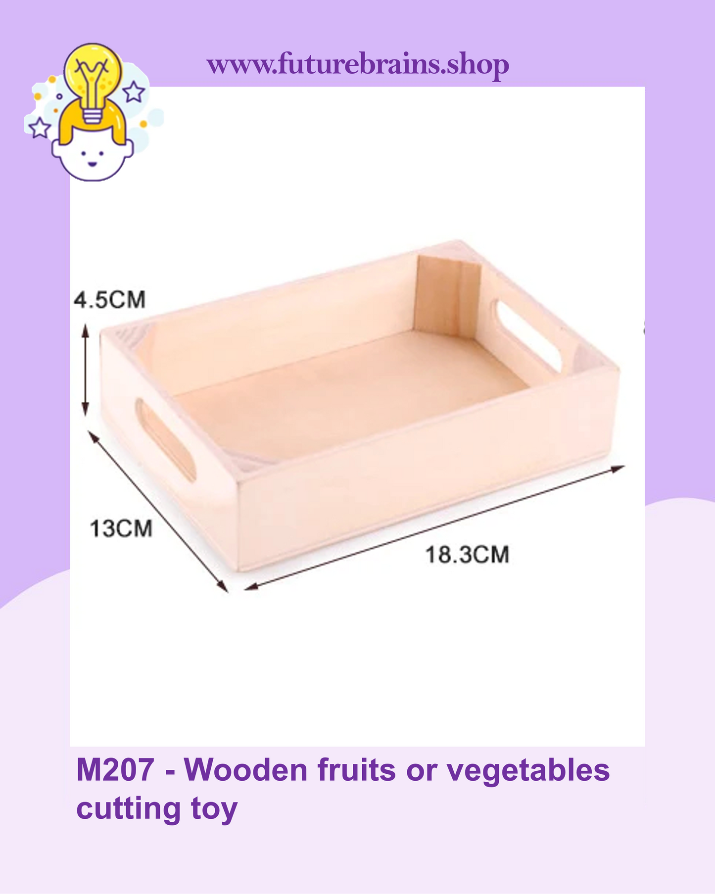 M207 - Wooden fruits or vegetables cutting toy